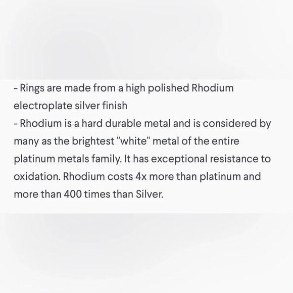 🇨🇦🆕5th Avenue Rhodium Ring - Picture 11 of 15